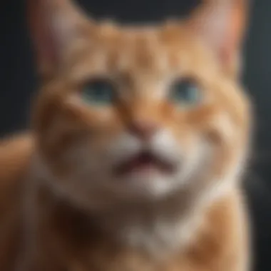 Illustration of the immune response triggered by cat allergens in the body.