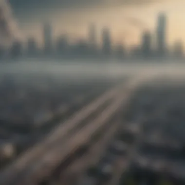 Air Quality Deterioration and Its Impacts Polluted skyline highlighting air quality issues