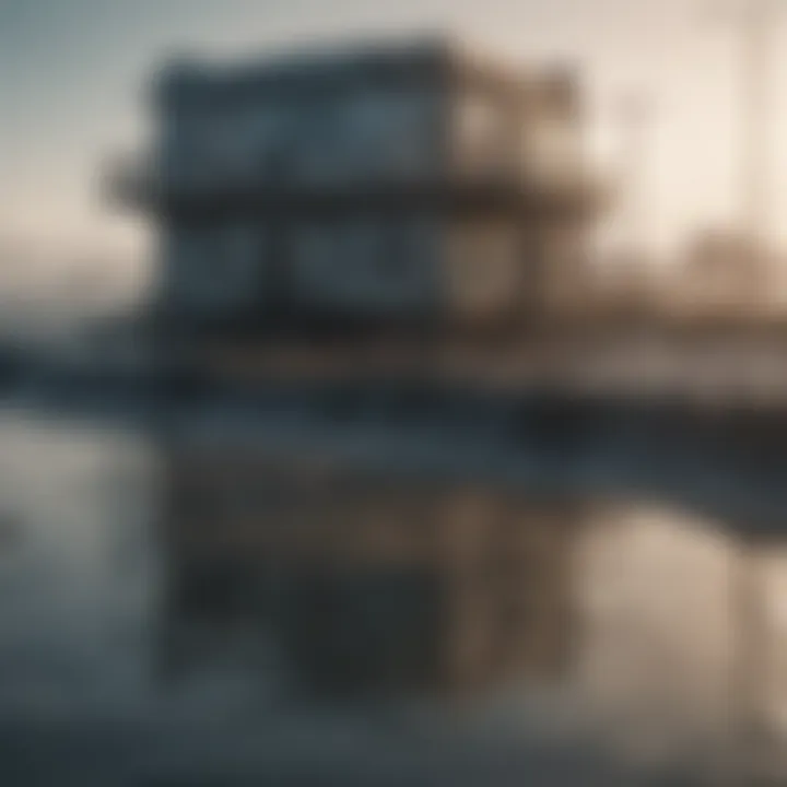Flooded area depicting consequences of rising sea levels