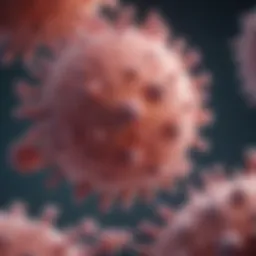 Microscopic view of invasive ductal carcinoma cells