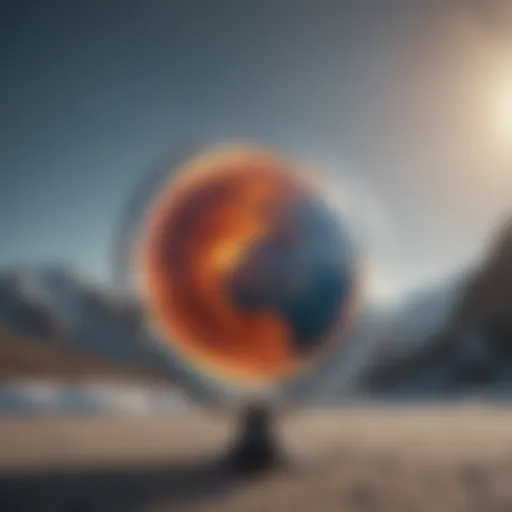 Graph showing rising global temperatures over the past century