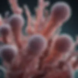 Microscopic view of Klebsiella pneumoniae bacteria