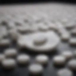 A close-up of a low dose aspirin tablet on a contrasting background.