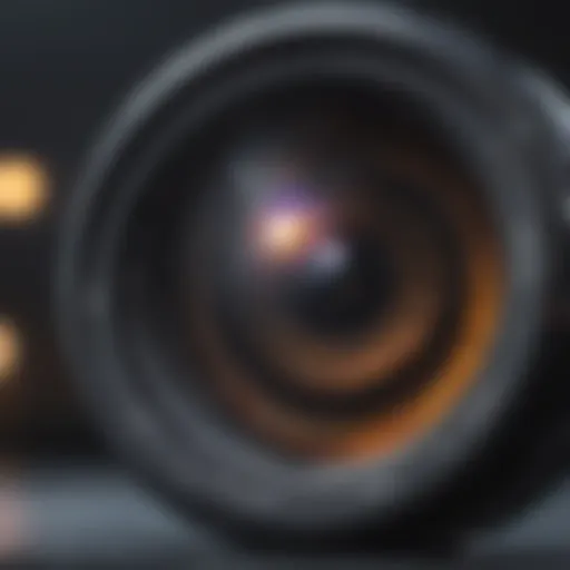 Close-up of multifocal lenses highlighting their intricate design.