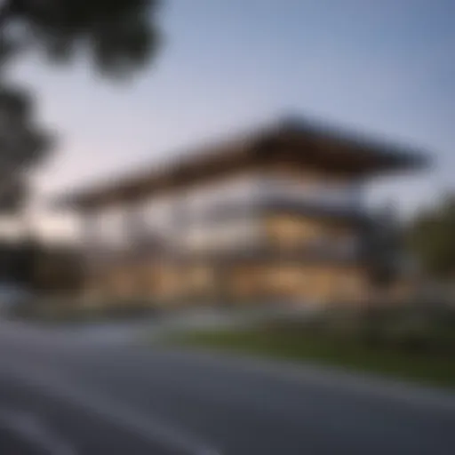 Exterior view of the Olivia Newton-John Cancer Wellness Centre showcasing its modern architecture