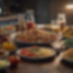 A balanced meal showcasing various food groups