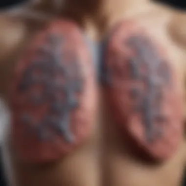 Impact of Pulmonary Fibrosis on Lung Cancer Prognosis Diagram illustrating the impact of pulmonary fibrosis on lung cancer prognosis.