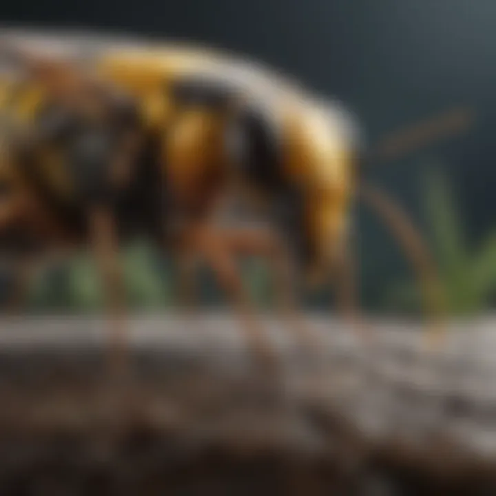 Graphic representation of insects participating in pollination, emphasizing their role in ecosystems.