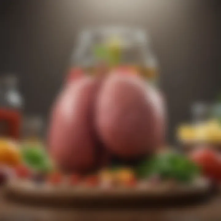 Visual representation of healthy liver-friendly foods