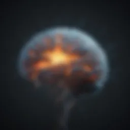 A brain with neural connections illuminated