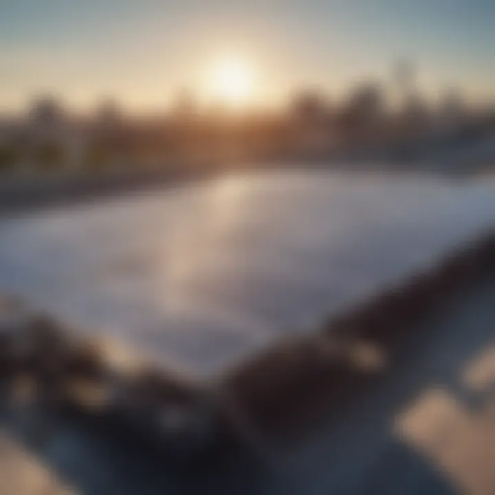 Solar panels on a rooftop showcasing renewable energy