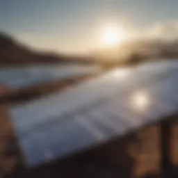 Solar panels harnessing sunlight for energy