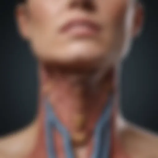 Thyroid gland diagram illustrating goiter formation