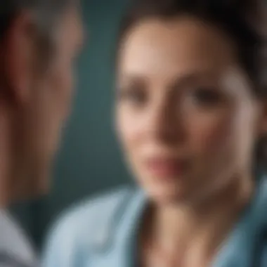 Effective Patient-Provider Communication A patient and healthcare provider engaged in a meaningful discussion about symptoms