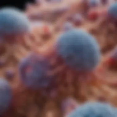 Microscopic Analysis of NSCLC Cells Microscopic view of non-small cell lung carcinoma cells