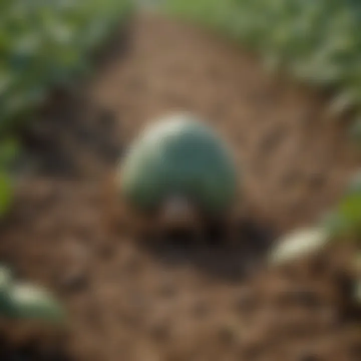 Visual representation of pest infestations on crops, depicting the link between global warming and pest dynamics.