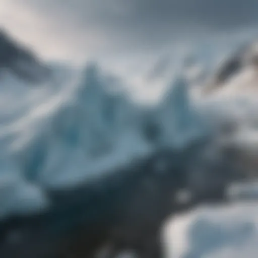 Vast Arctic landscape showing melting glaciers
