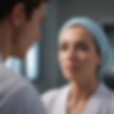 A patient discussing treatment options with a healthcare provider