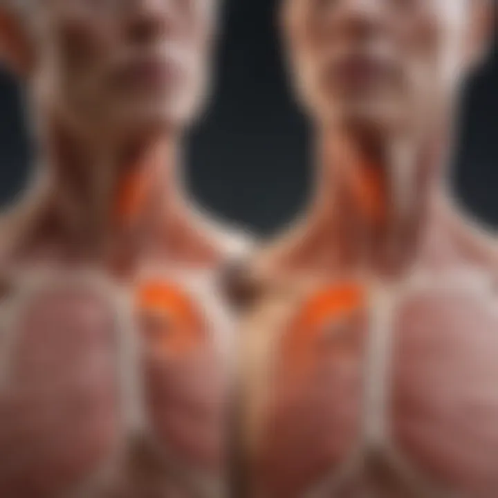Illustration representing the pathophysiology of COPD and osteoporosis