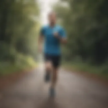 Mind in Motion: Clarity Through Running A runner experiencing a moment of clarity and peace