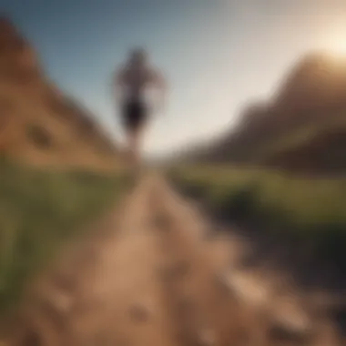 Inspiration: Running as a Path to Mental Wellness A motivational quote about running and mental health on a scenic background