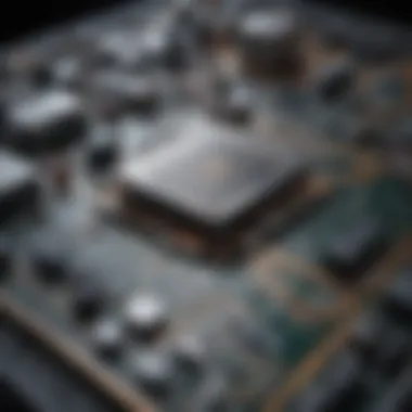 A schematic representation of the materials used in electric circuit boards.