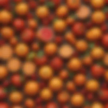 Colorful assortment of fruits showcasing carotenoid sources