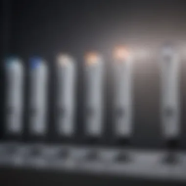 Diversity in Composite Curing Light Technologies Different types of composite curing lights displayed