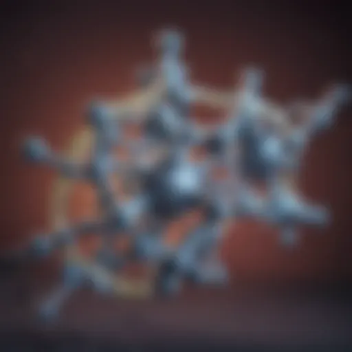 Molecular structure of acetonitrile highlighting chemical bonds