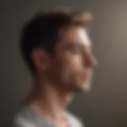 A serene environment showcasing a person in a meditative posture
