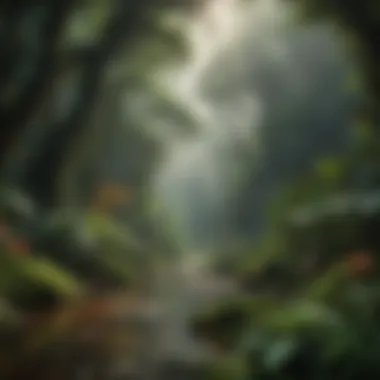 The Richness of Rainforest Biodiversity A view of a lush rainforest, symbolizing rich terrestrial biodiversity