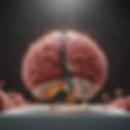 Graphical representation of cholesterol synthesis in the brain