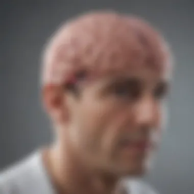 Graphic illustrating potential treatments for brain lesions