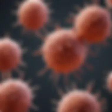 Cancer Cells Without Tumors Conceptual illustration of cancer cells in a non-tumorous state