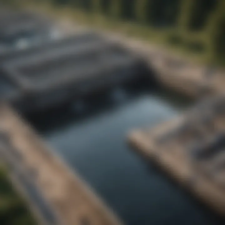 Diagram showing the wastewater treatment process in cascade systems