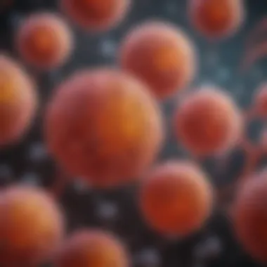 Microscopic view of CLL cells showcasing their unique characteristics.