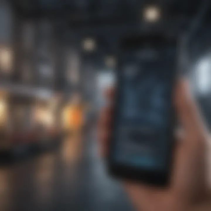 Network outage alert on a smartphone screen
