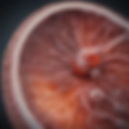 Illustration showing the process of kidney filtration at a cellular level