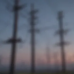 Illustration of electrical transmission lines