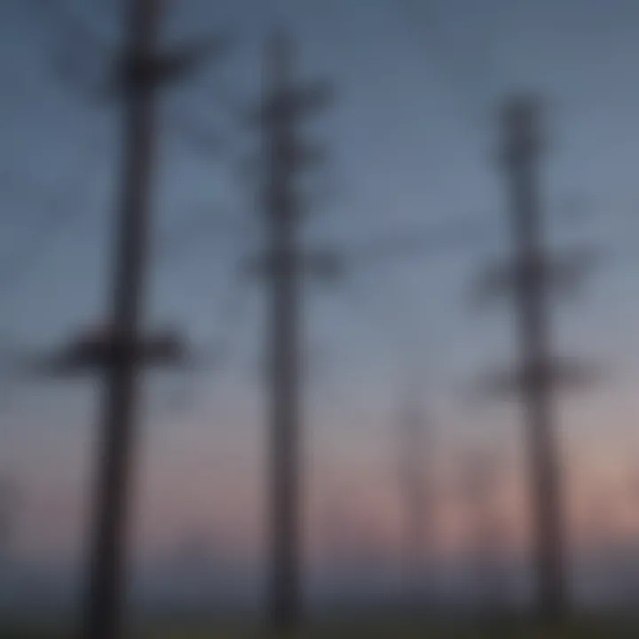 Illustration of electrical transmission lines