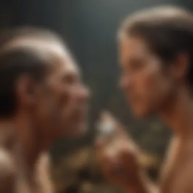 Early Communication in Evolution Representation of early communication methods between species.