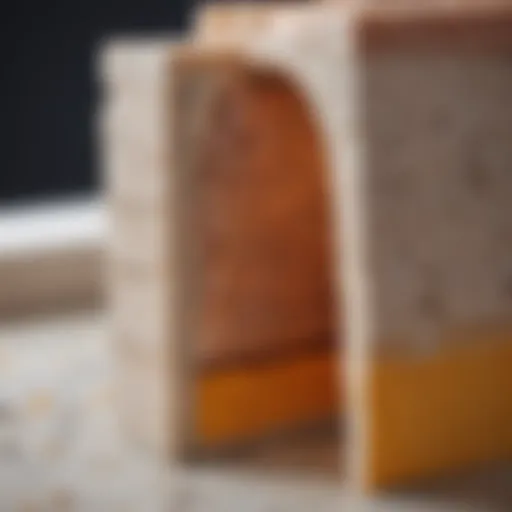 Cross-section of ceramic material showcasing insulation properties