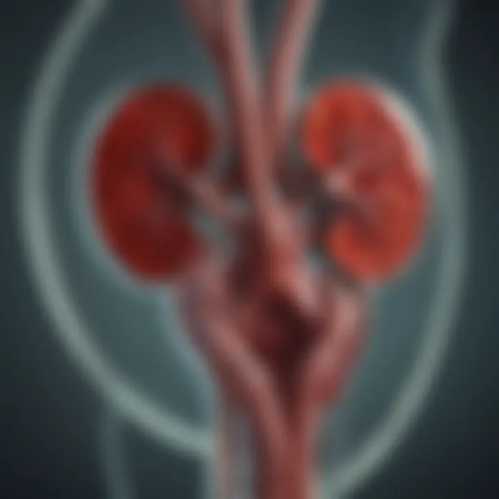 Diagram showing the filtration process in the kidneys