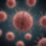 Illustration of leukemic cells infiltrating brain tissue
