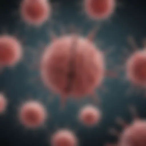 Illustration of leukemic cells infiltrating brain tissue