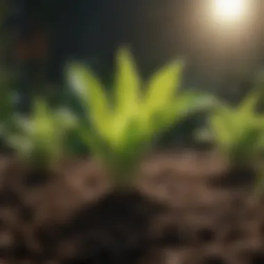 Impact of Low Nitrogen Levels on Plant Growth Visual representation of low nitrogen impact on plant growth