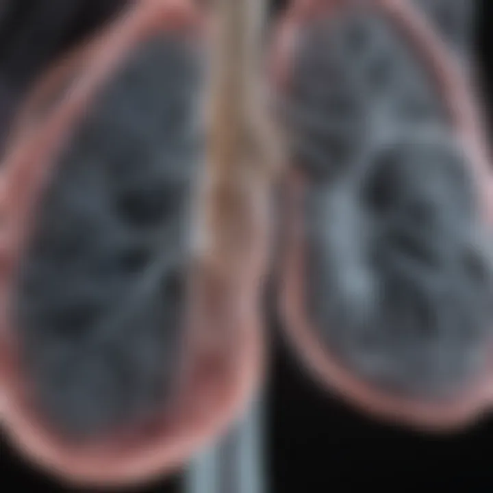 Radiographic view of lung nodules highlighting their characteristics