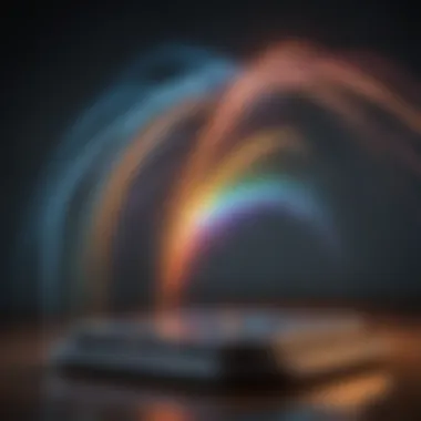 Electromagnetic Spectrum Illustration Visual representation of the electromagnetic spectrum highlighting microwaves