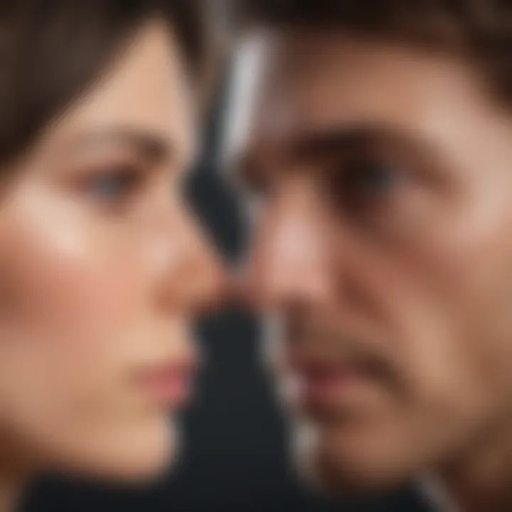 Visual representation of interpersonal dynamics affected by narcissism