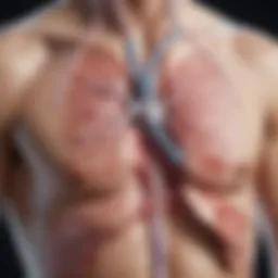Detailed diagram illustrating the mechanisms leading to pleural effusion in cancer patients